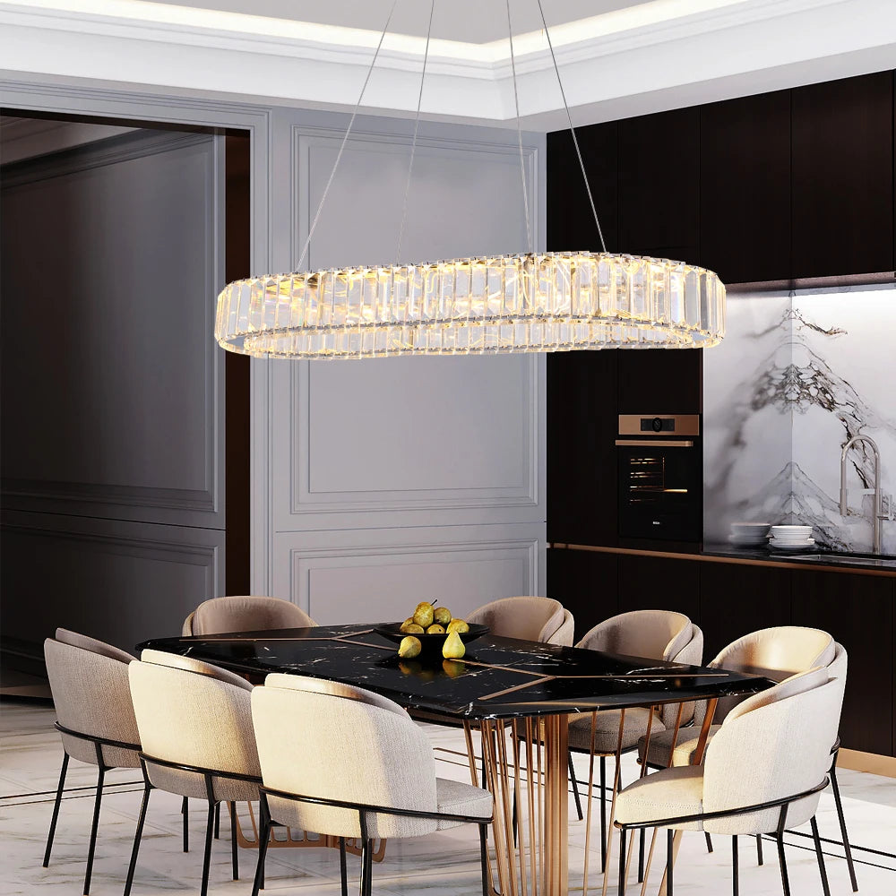 Modern LED Oval Chandelier