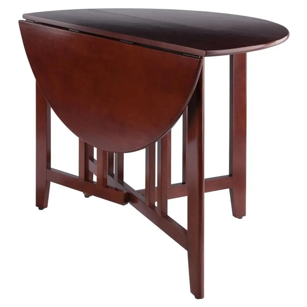 Round Double Drop Leaf Solid Wood 41.97"