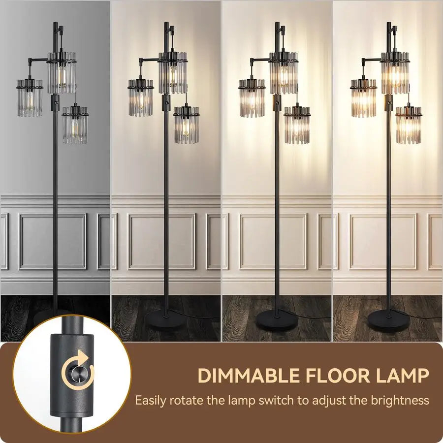 Modern Dimmable Glass Tree  Lamps