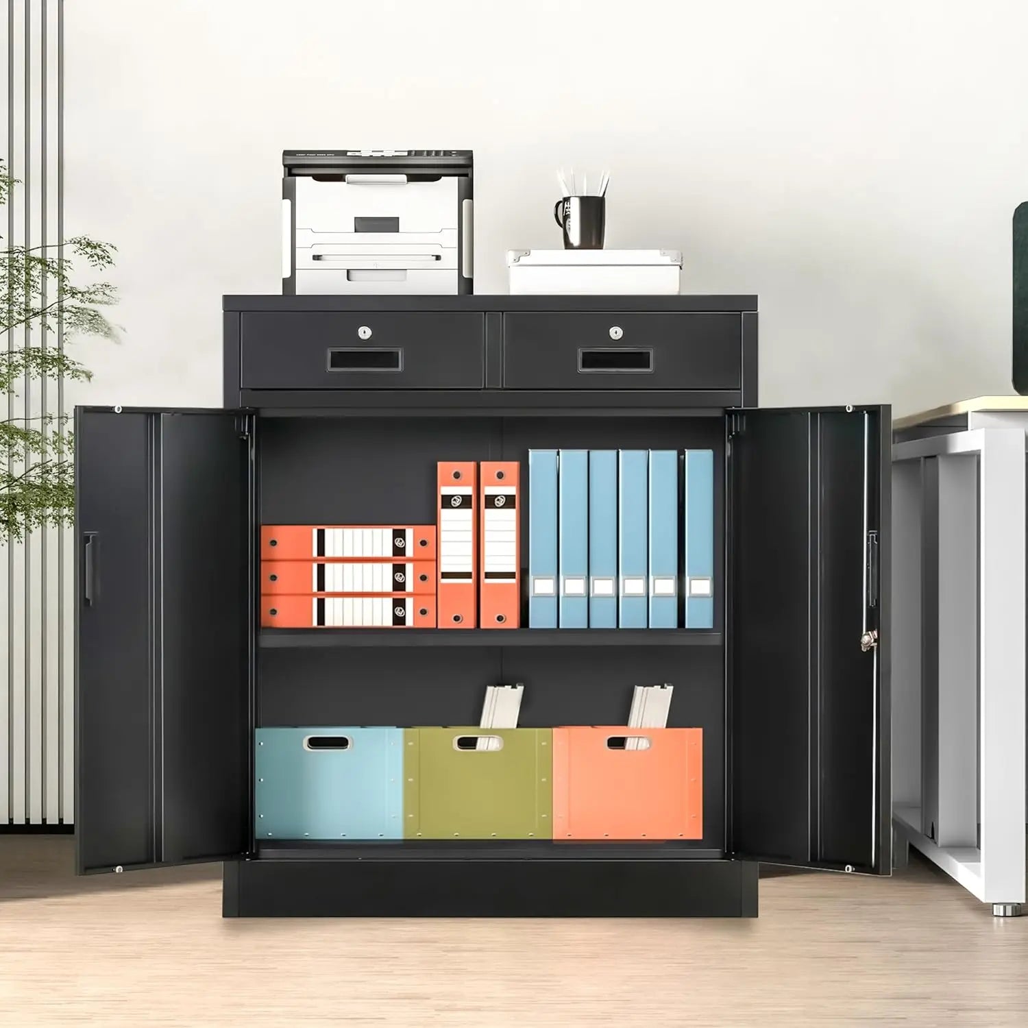36" High Metal Storage Cabinet/drawers