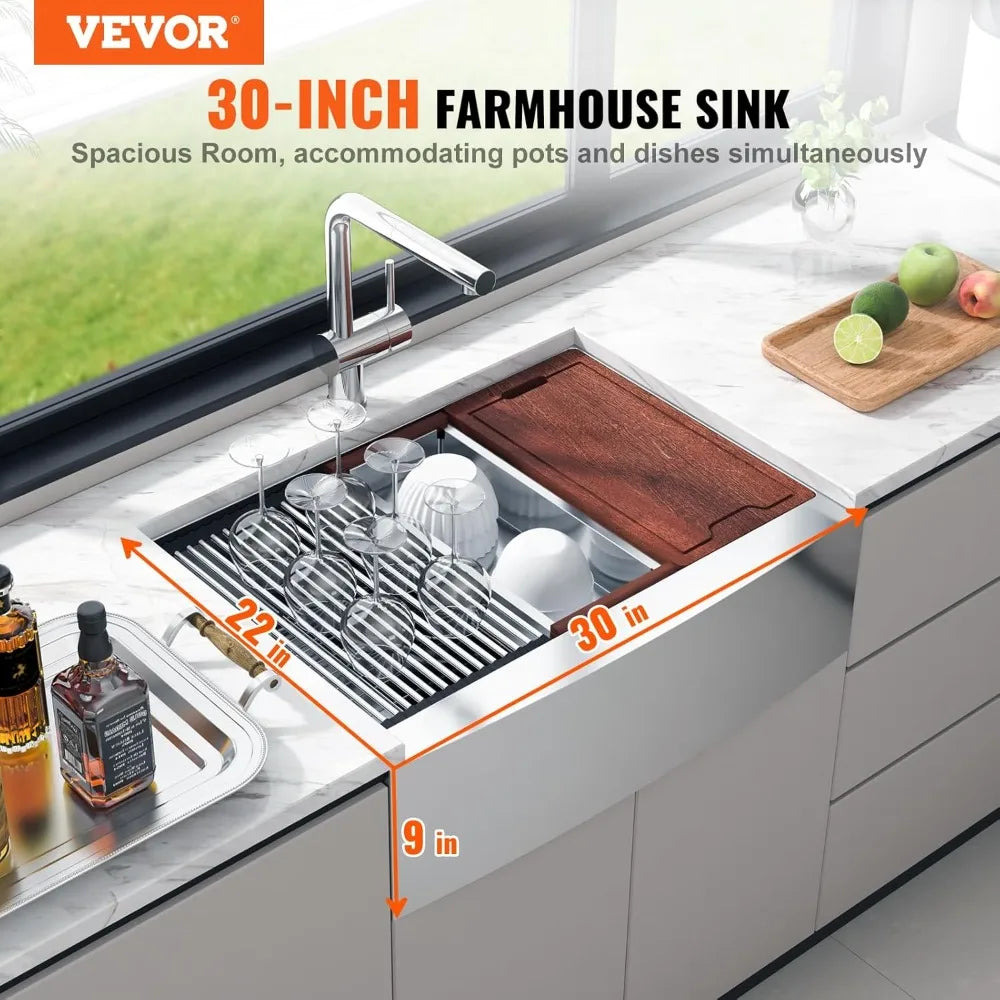 30 Inch Stainless Farmhouse Top Mount