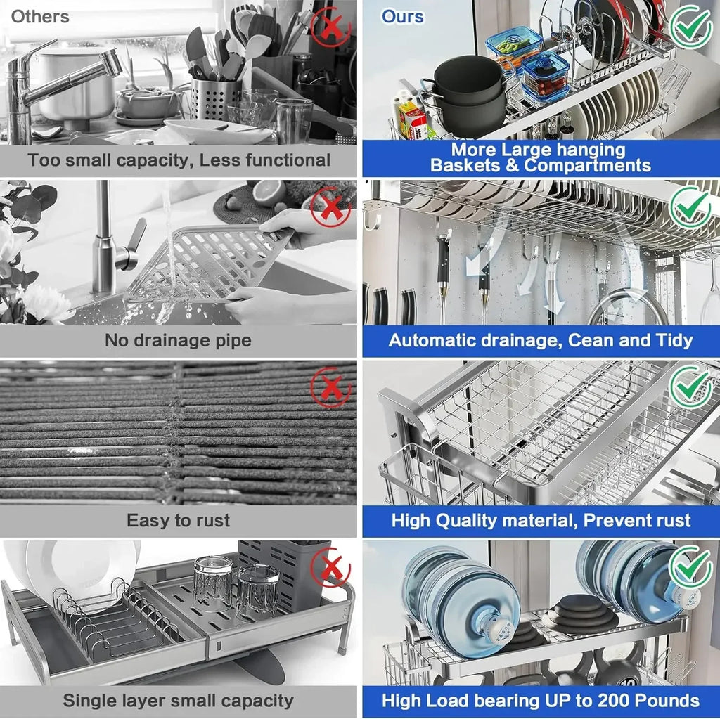 Bestseller Over-The-Sink Dish Rack,3 Tier