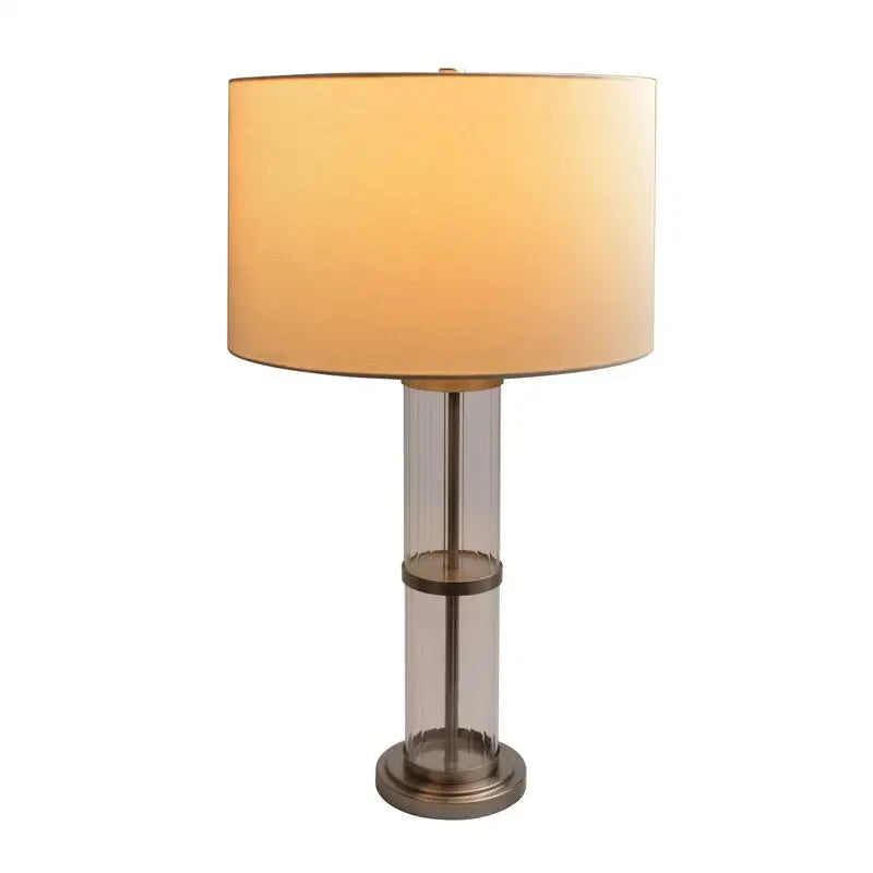 Brushed Nickel Lamp Clear Glass