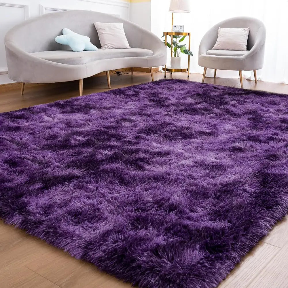 Fluffy Purple Rug 6X9 Shag