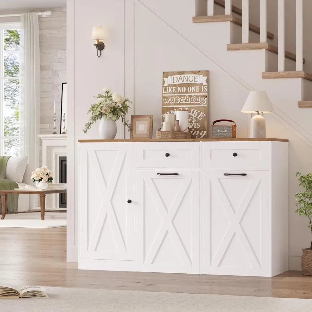 47" Large Double Kitchen Trash Cabinet
