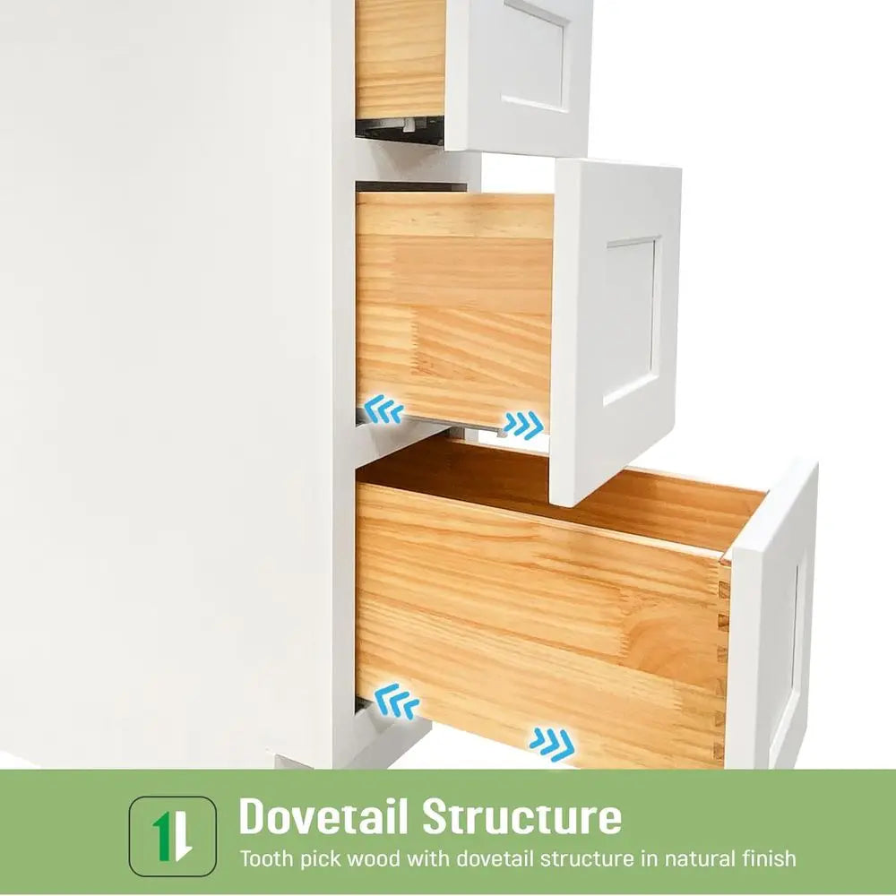 White 30" Shaker Unassembled Base Cabinet 34.5H x 24D