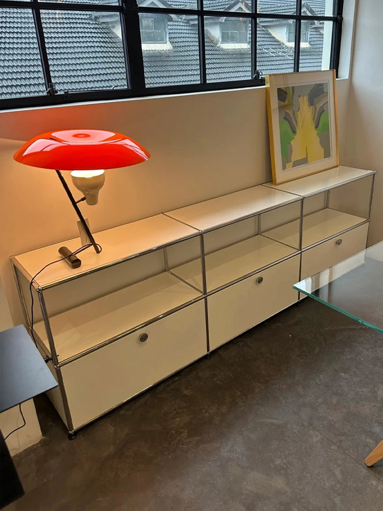 Metal TV Stand W/Cabinets