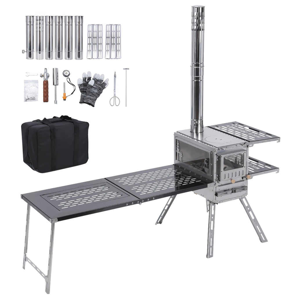 Portable Stove Oven/Camping Table/ Chimney