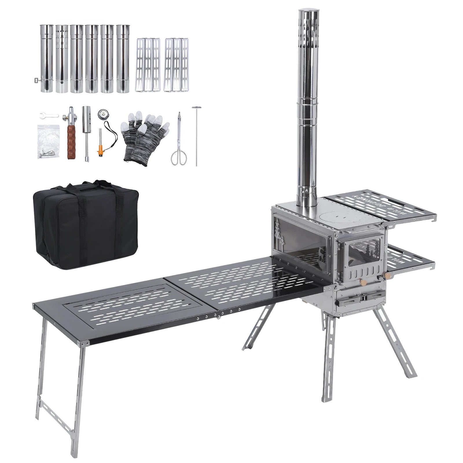 Portable Stove Oven/Camping Table/ Chimney