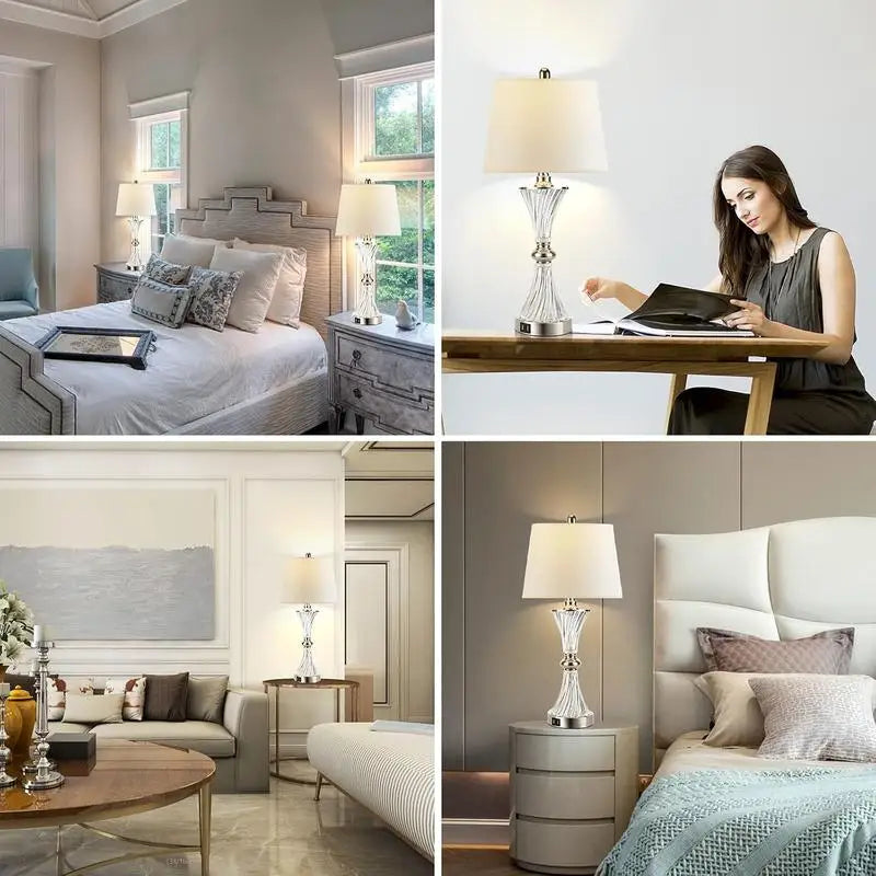 2 Modern USB Dimmable Lamp