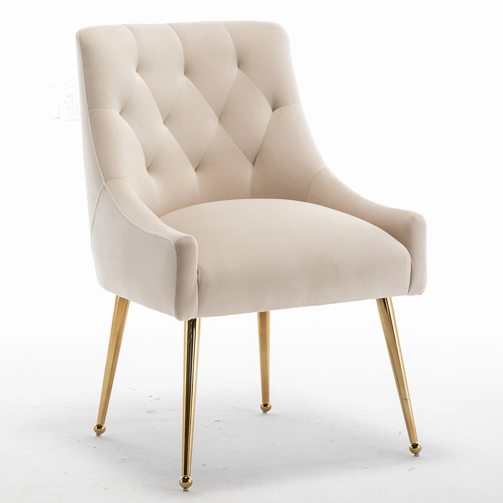 4 Modern Velvet Tufted Upholstered