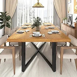 71" Farmhouse Solid Wood for 4, 6, 8 Rustic Large