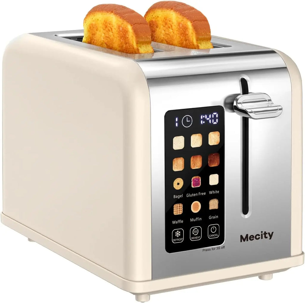2 Slice Toaster, 1.5" Wide Slot, Stainless