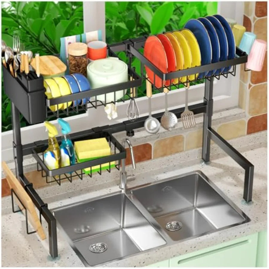 2-Tier Over-The-Sink Dish Rack