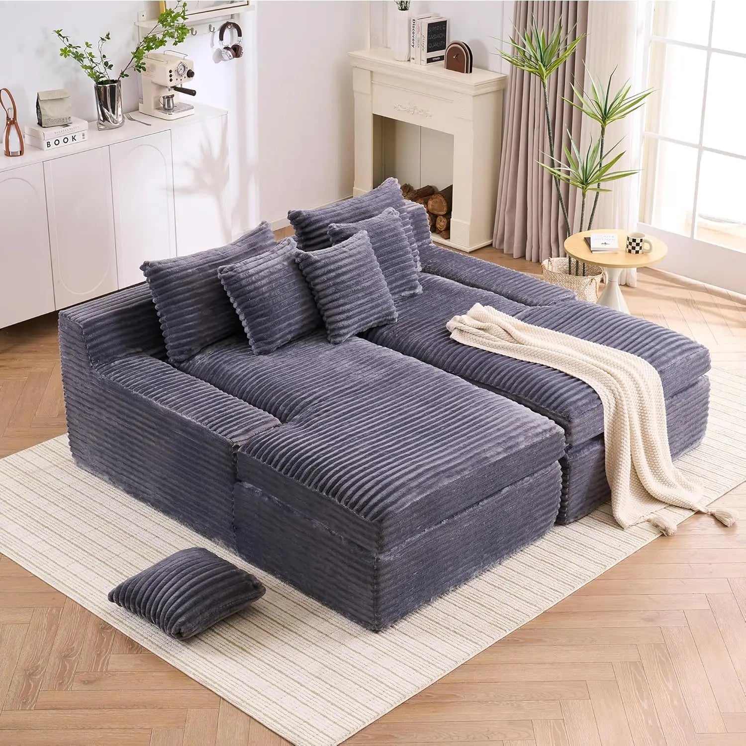 79.52" Boneless Oversized Double Chaise