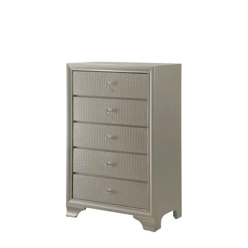 modern five drawer chest crocodile pattern