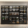 Tall Bookcase w/Glass Doors and Lights