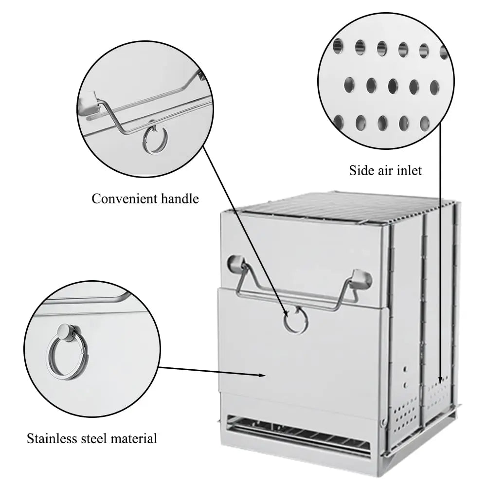 Camping Wood Burning Stove Collapsible