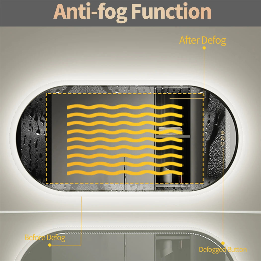 Oval LED Bathroom Smart Mirror