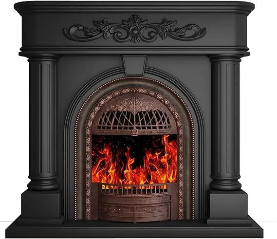 Electric Fireplace Mantel, Solid Wood 51"