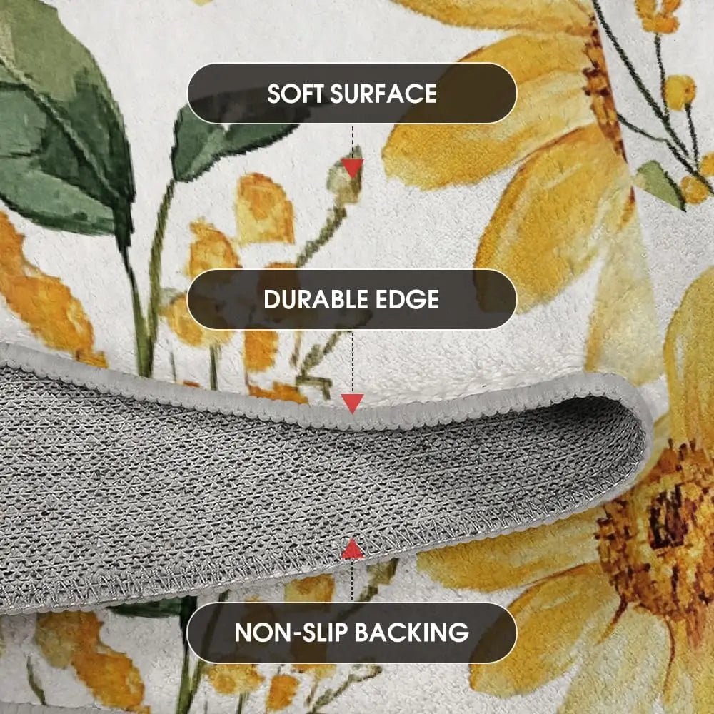 Daisy Sunflower Rug Low-Profile