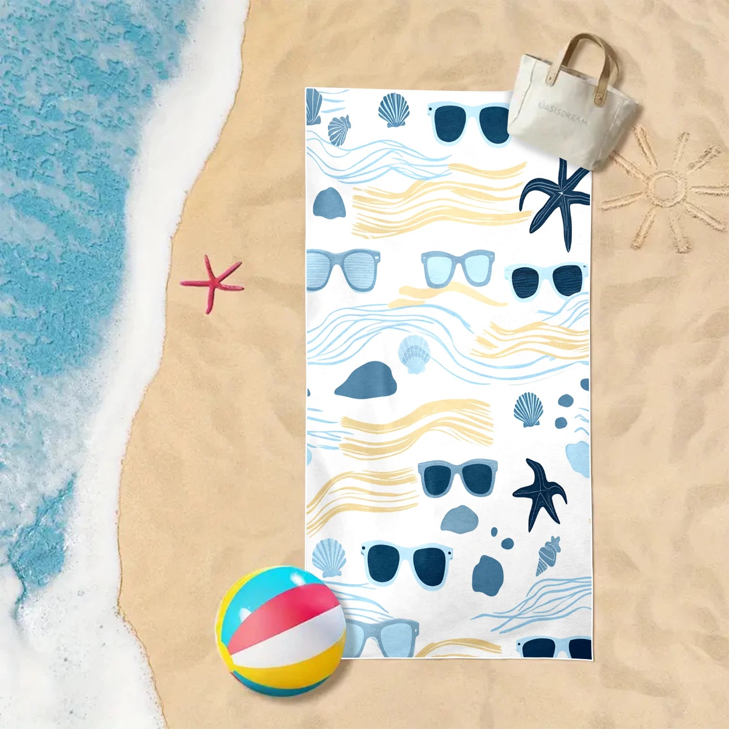 Ocean Pattern Beach Towel
