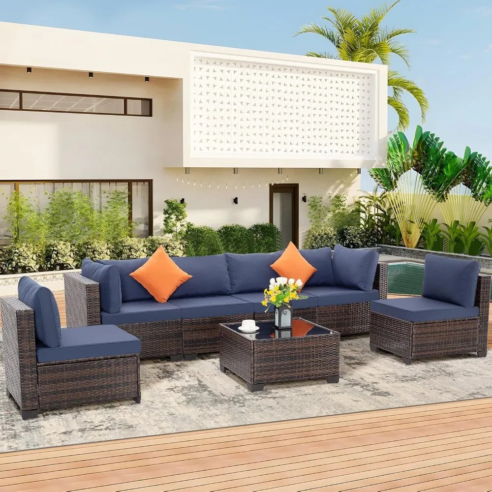 7-Piece Wicker Patio Set