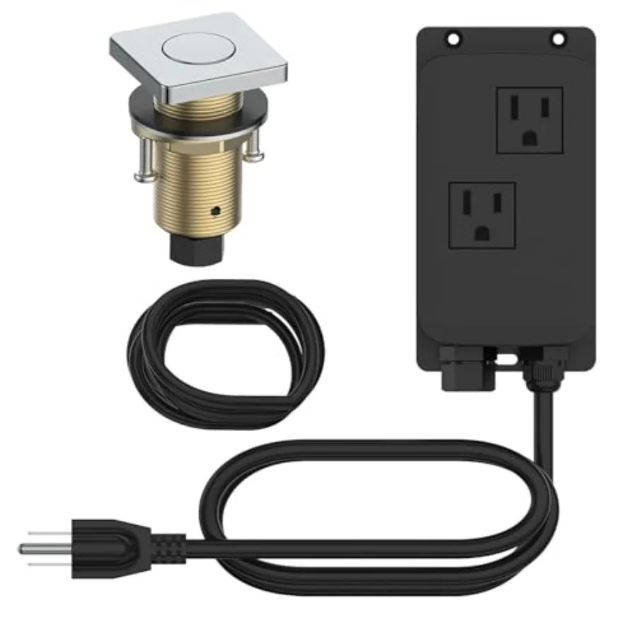 Disposal Air Switch Kit Brass Button
