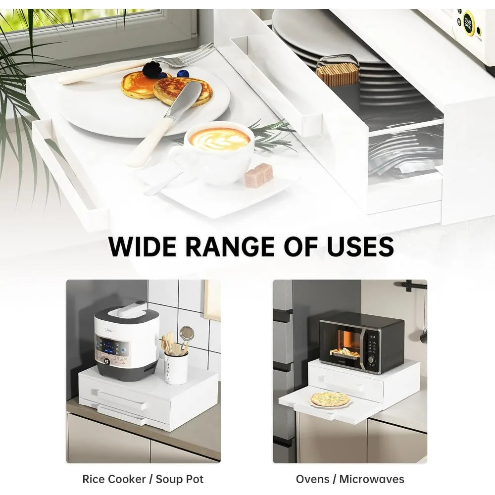 Cabinet Organizer W/Drawer/Countertop/MW Stand