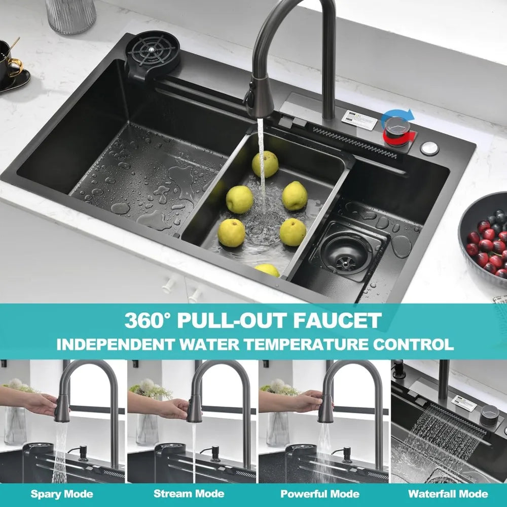 34" Drop-in Single Bowl Stainless w/Faucet