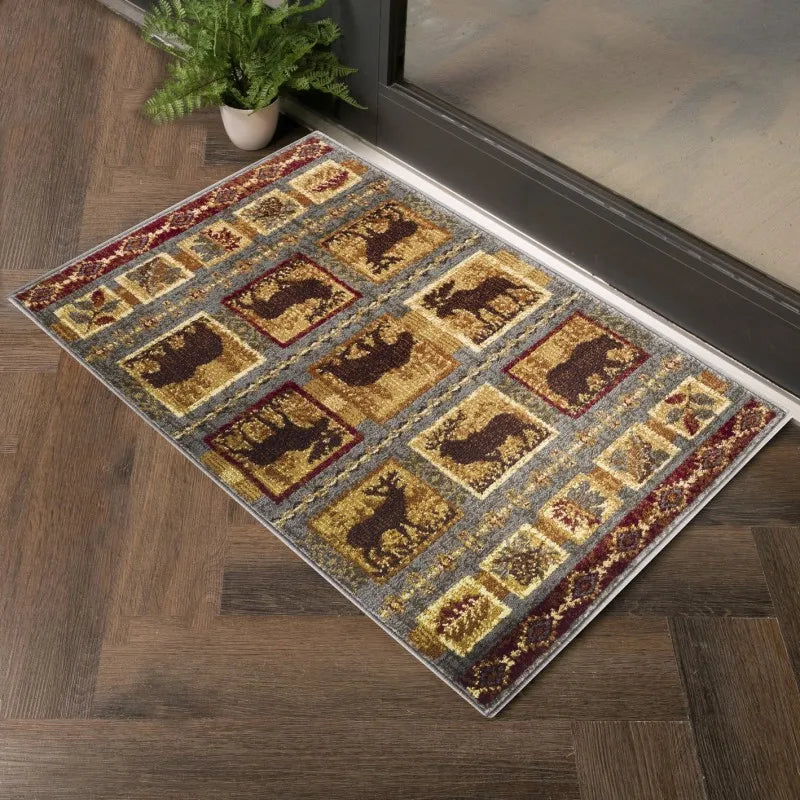 Multi 2 ft. 7 in. x 7 ft. 3 in. Lodge Area Rug