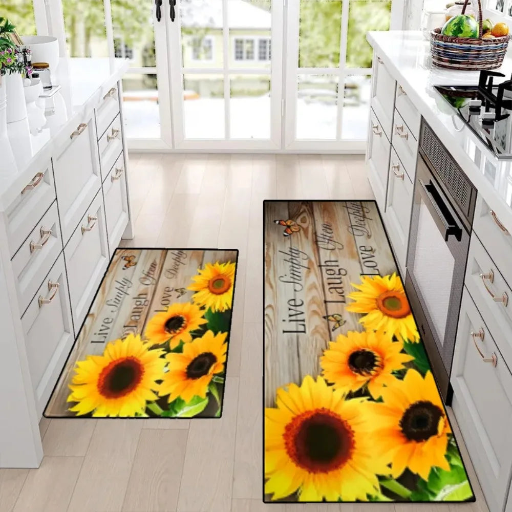 Playful Sunflower Print Kitchen