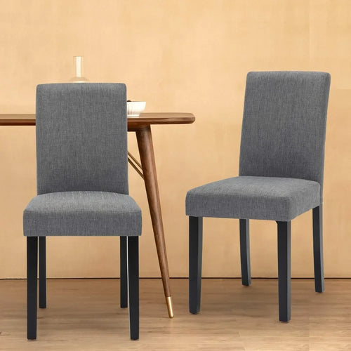 (2) Black Armless Upholstered Chairs