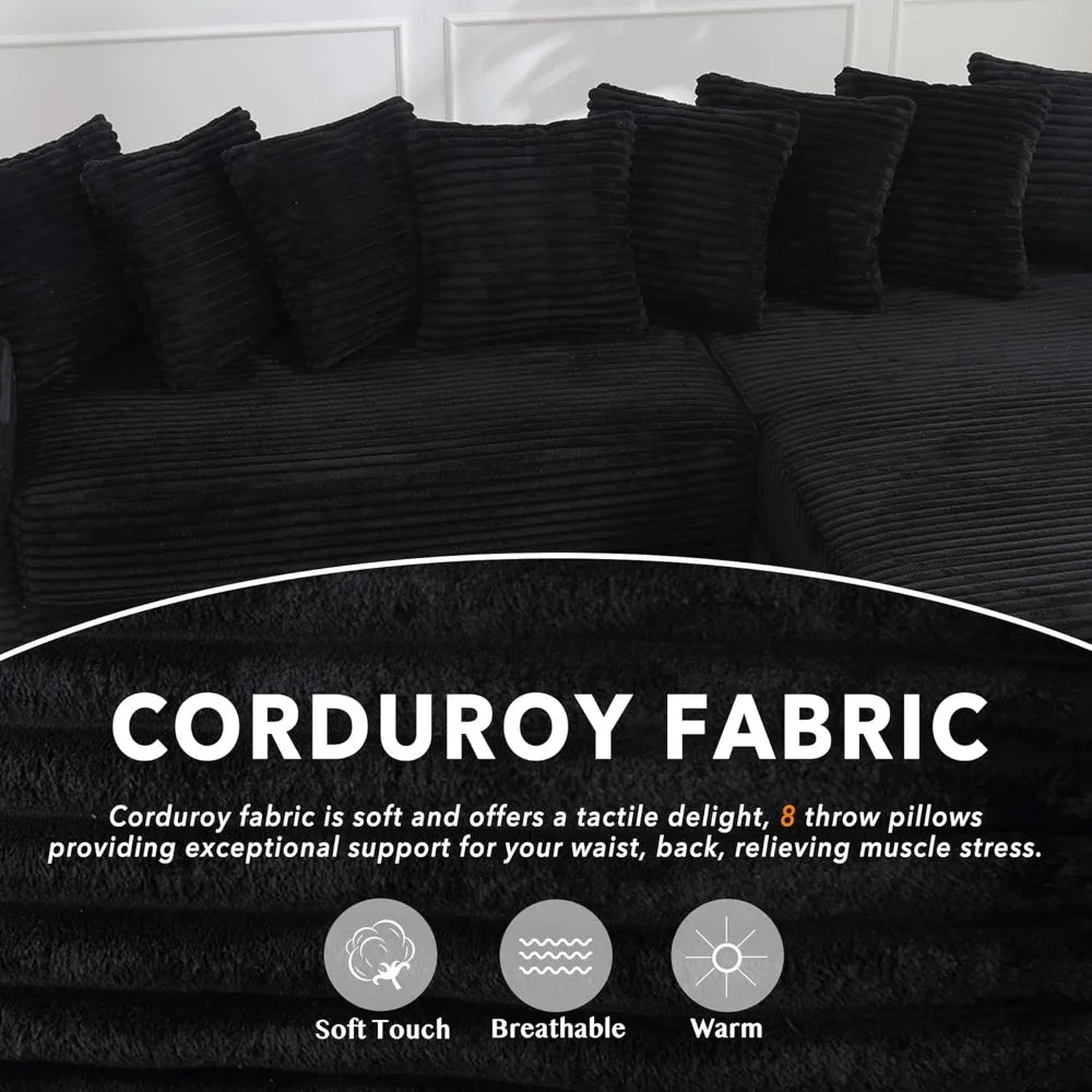 111-inch Modern Corner Sofa,