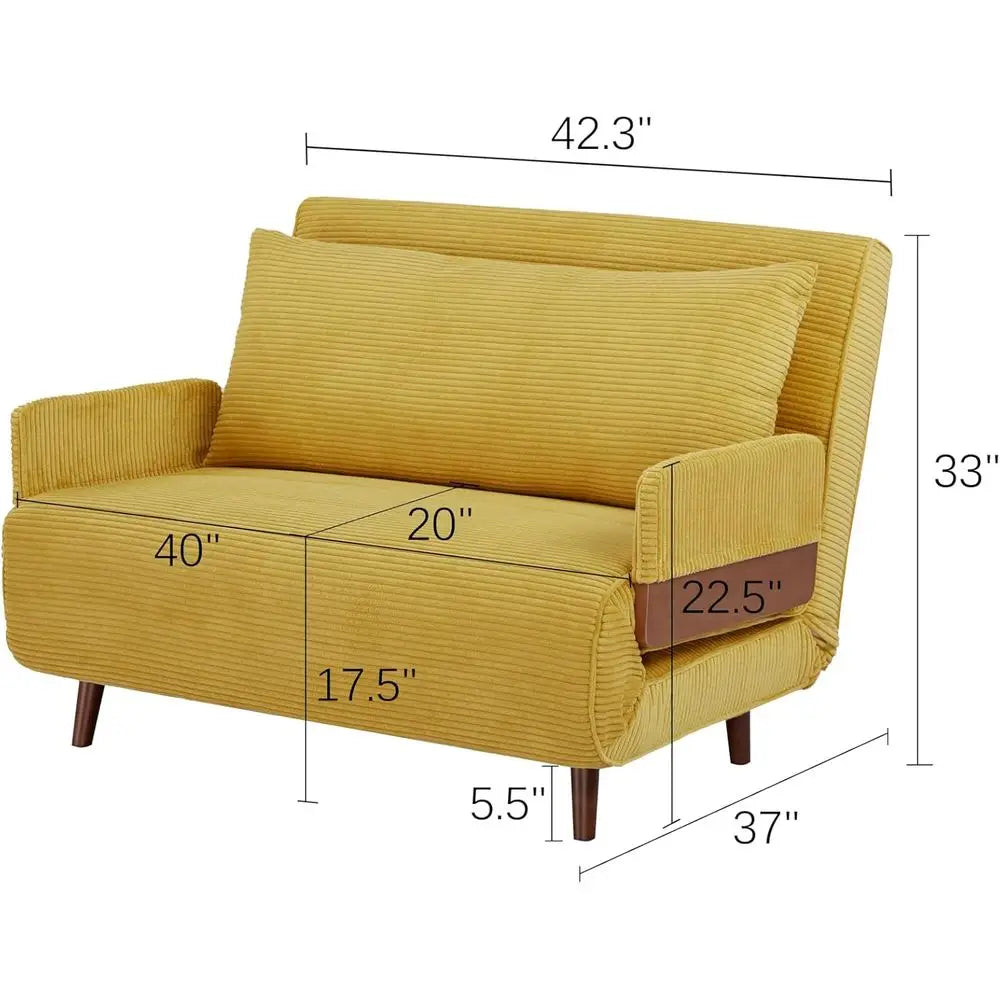 3-in-1 Chenille Sofa Bed