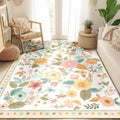 5x7 Washable Soft Boho Floral