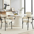 2 Modern Upholstered Curved Backrest
