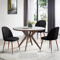 4, Velvet Mid-Century Modern Upholstered