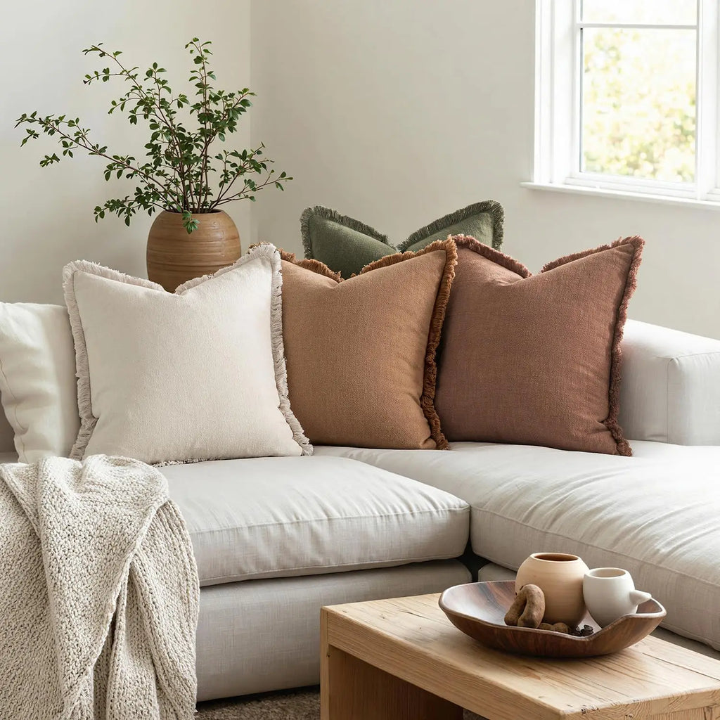 4 Linen Fringe Pillow 20x20