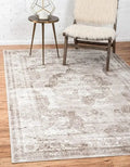 Elegant 7' 1 x 10' Rectangle Light Beige/Ivory