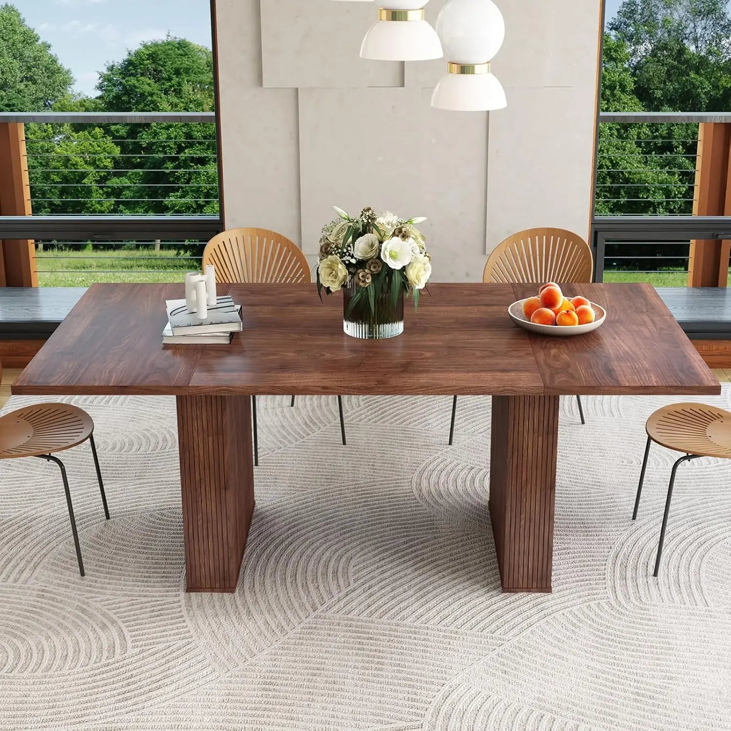41-78" Extendable for4-8 Round/oval Fluted base