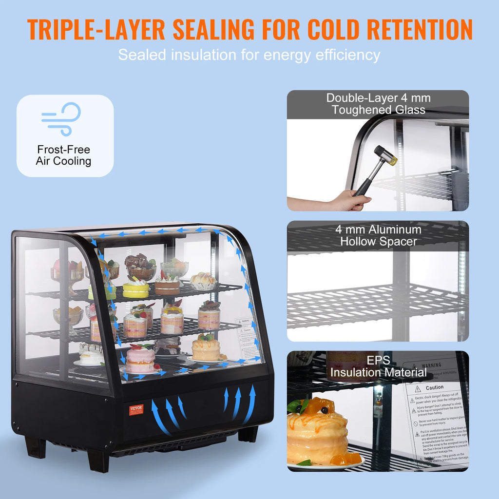 Refrigerated Pastry Display Case Countertop