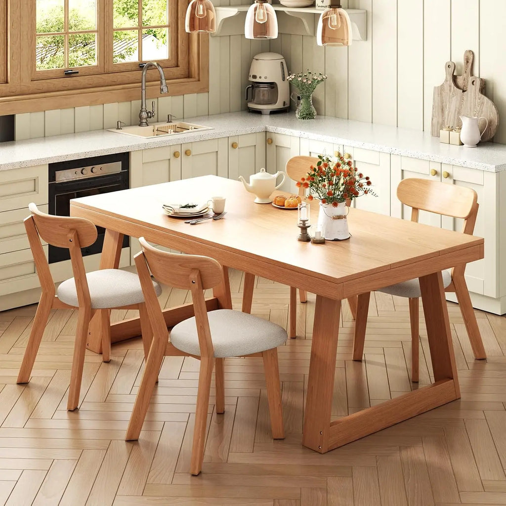 4 MiCM Oak Upholstered Leather Scandinavian