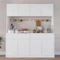 70.87" H Large Pantry Cabinet W/MW Countertop