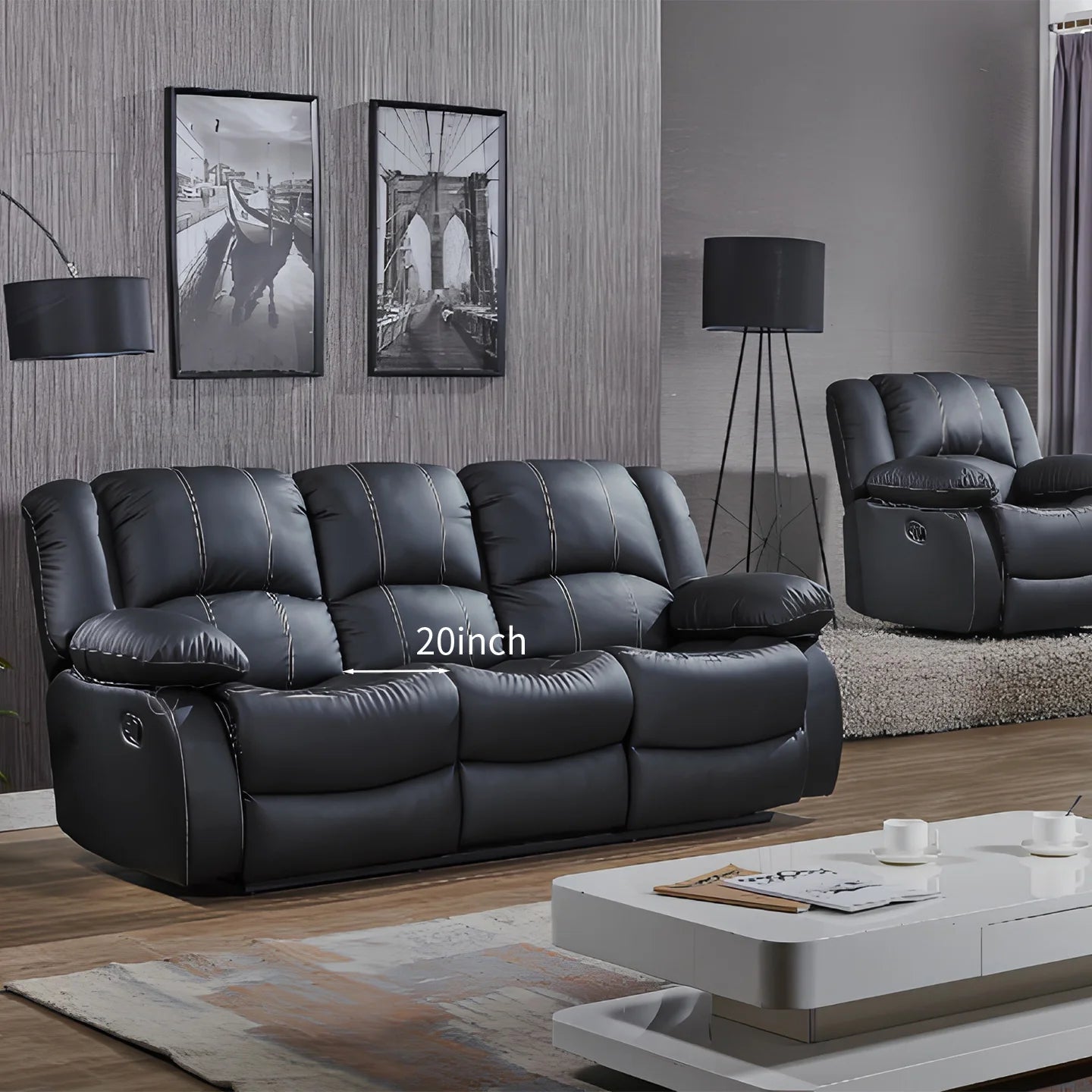 Power Loveseat Recliner Sofa Theater