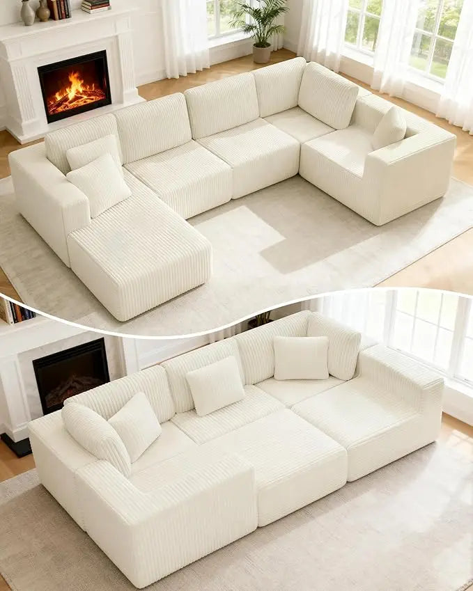 135'' Modular Sectional U-Shaped