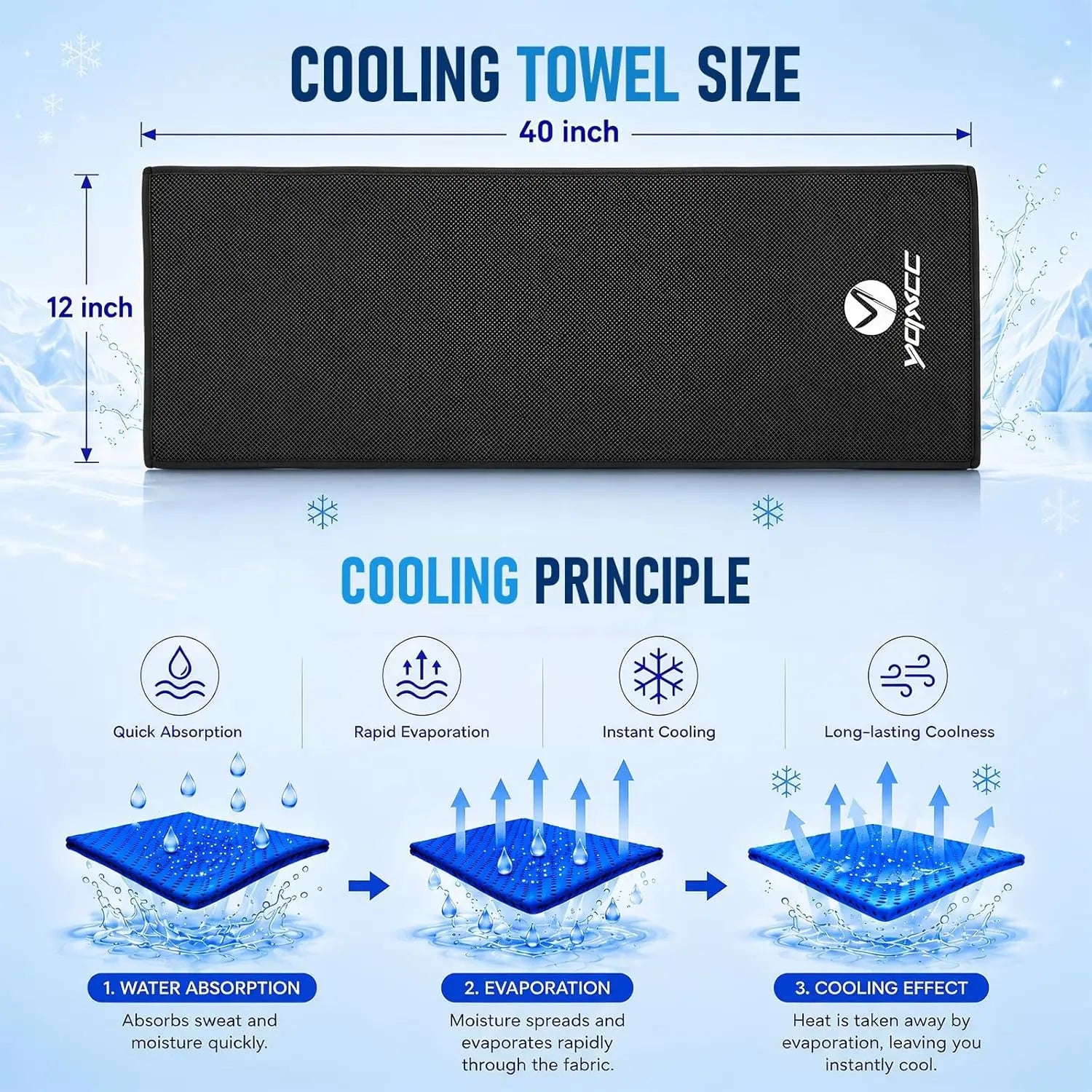 Cooling Towels 4 Pack 40x12