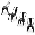 4 Metal Dining Stackable Patio Outdoor