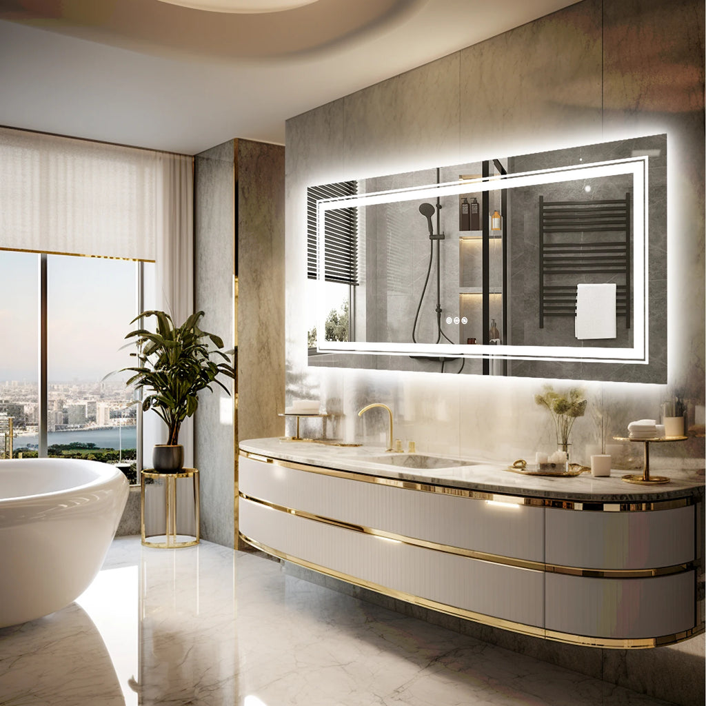 LED Bathroom Mirror Large Illuminated Dimmable