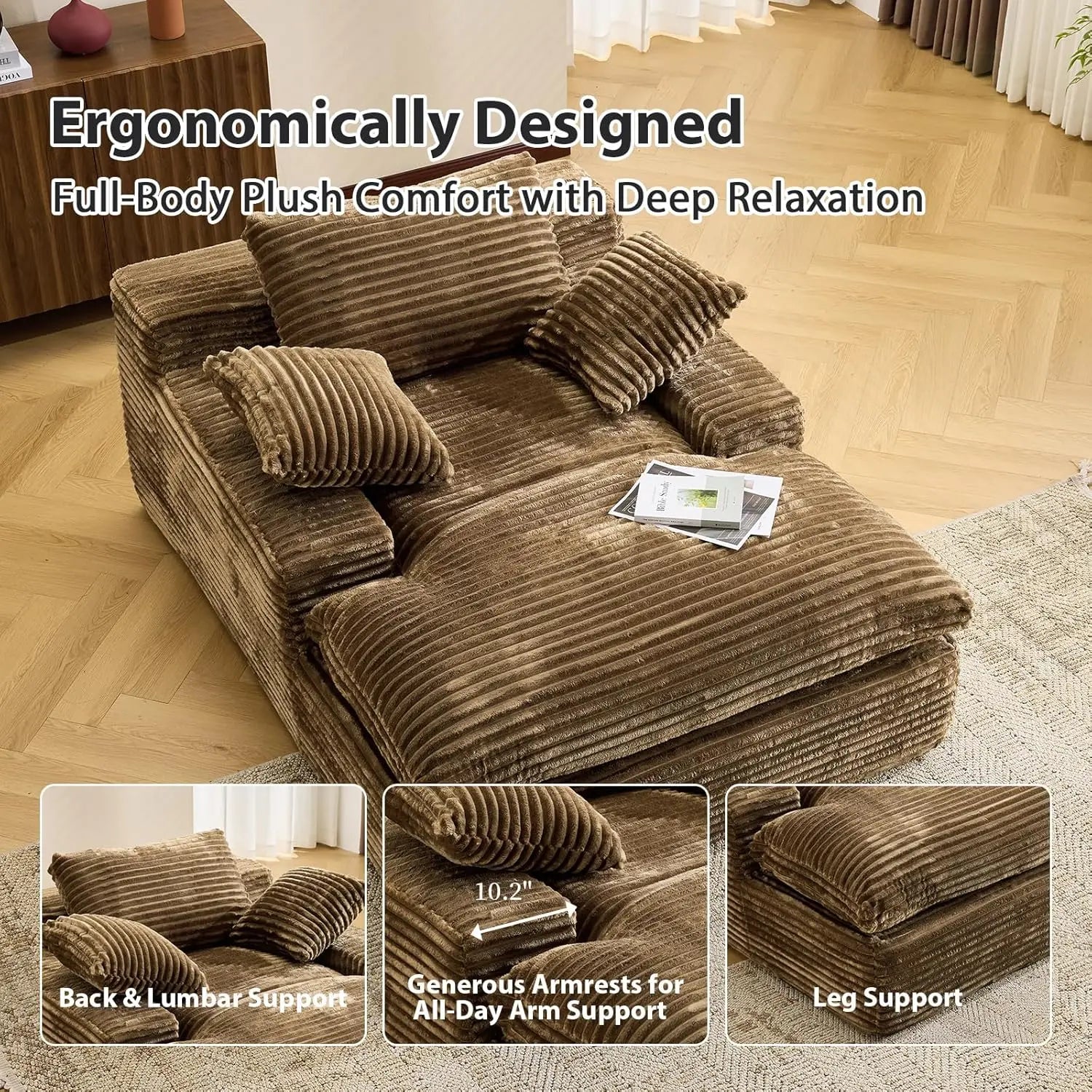 67 Inch Chaise Lounge Chair